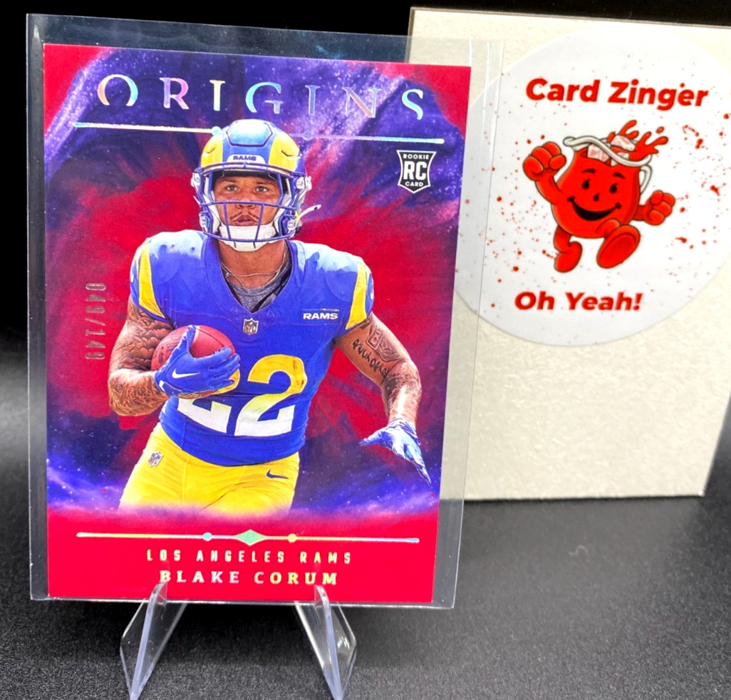 2024 Panini Origins BLAKE CORUM ROOKIE Red SP /149 (RC) #110 LA Rams