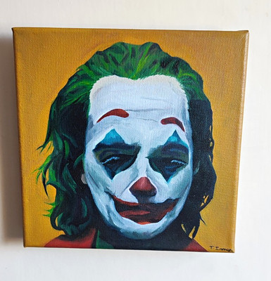 Original Joker Ölgemälde - handgemaltes Wandbild - DC Clown Portrait