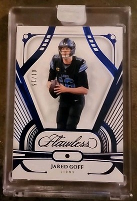 2024 Panini Flawless- JARED GOFF - Sapphire Gem #19 - DETROIT LIONS #d 01/15
