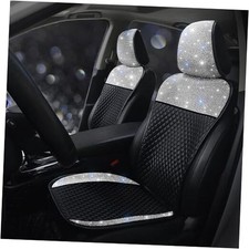 Bling Car Seat Covers for Women Girls Sparkly Front Seat White 2 Front Seats