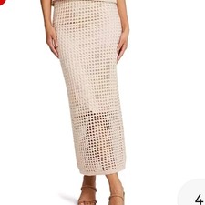 Steve Madden Cream Crochet Maxi Skirt