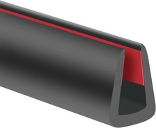 Rubber Edge Trim 1/4" Self Adhesive Flexible U Channel Edge Protecter for Sheet