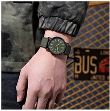 Men's Watch Military Luminous Shock Resistant Sports Canvas Strap Simple Outdoor