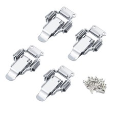 Stainless Steel Spring Hasp Toolbox Toggle Latches Catch Clamp Lock 4 PCS