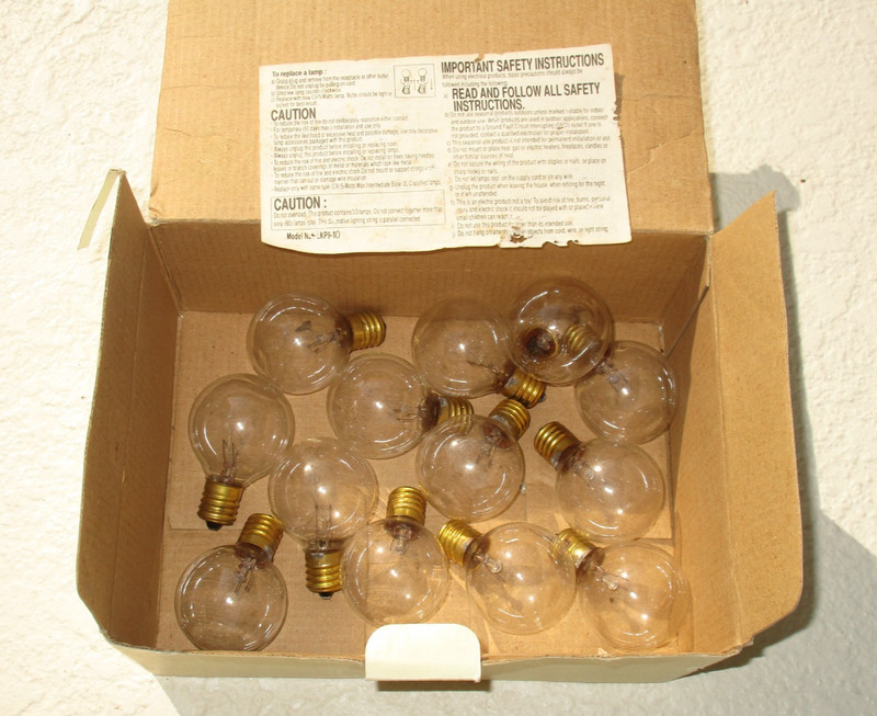 Pottery Barn Edison Globe String Light Bulbs Set of 13 Indoor/Outdoor #LKP9-10