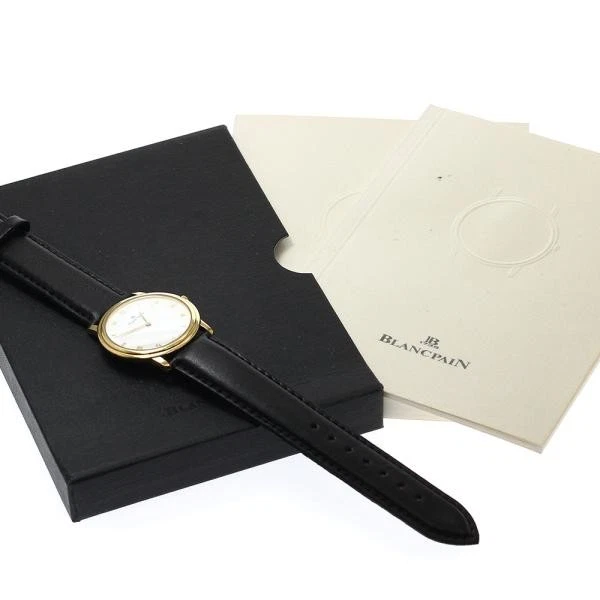 Blancpain — Blancpain Villeret Ultraplate 0021-1418-55 34mm YG White Dial Watch #C3144