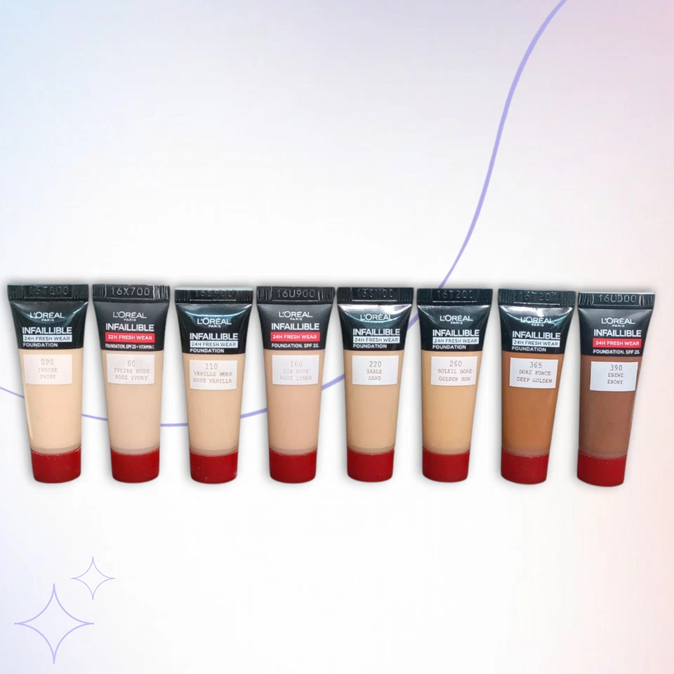 3x L'Oreal Paris Infallible 24H Liquid Foundation 10ml Matte Cover Choose shade
