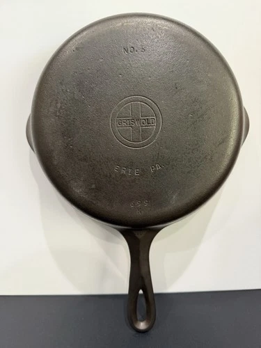Vintage Griswold No. 6 Cast Iron Skillet – Erie, PA – Classic Cross Logo – USA