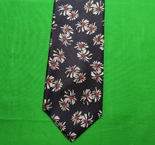 Ketch Tie ~ Men's 56" ~ Blue/White Floral ~ Polyester/Silk ~ Made In USA