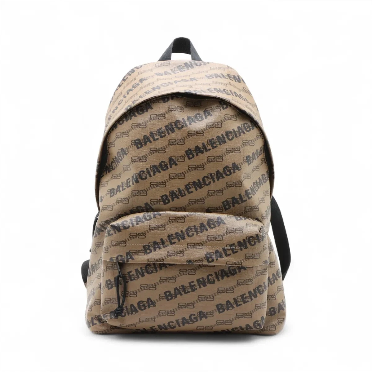 BALENCIAGA Logo Backpack Shoulder Bag Nylon Patent Leather Brown GHW 07TA443 Balenciaga Men main image 3