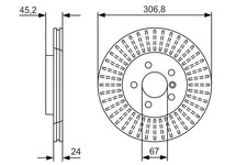 1x BOSCH 0 986 479 C93 Bremsscheibe f�r BMW MINI