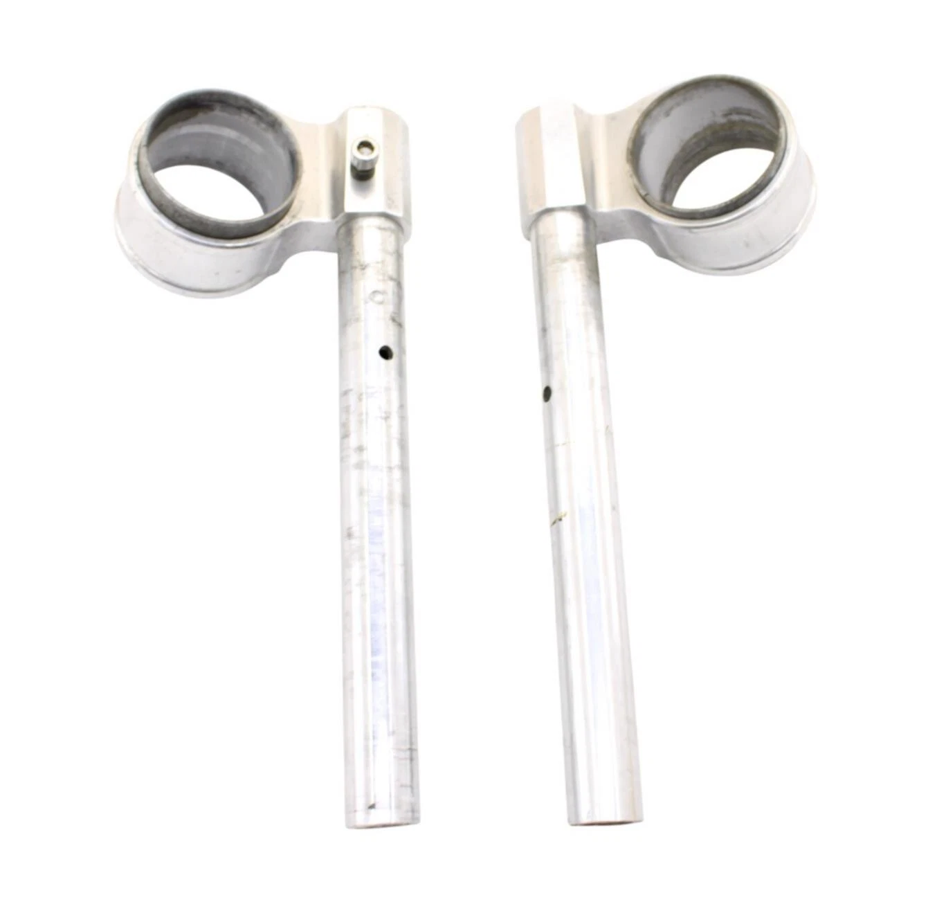 2003 2004 SUZUKI GSXR1000 CLIP ON SET LEFT RIGHT HANDLEBAR HANDLE BAR SILVER