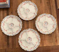 GDA Limoges 5 Well Oyster Plate Floral With G...