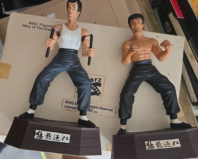 Bruce Lee memorabilia fist of fury way of dragon figure statue star shop hk x2