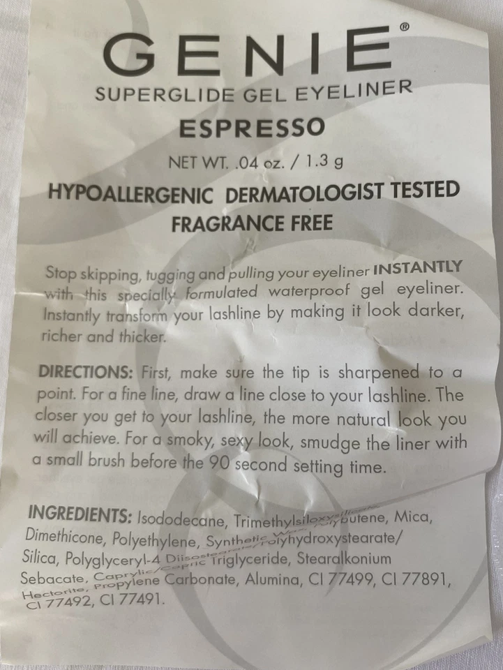 GENIE Beauty Superglide Gel Eyeliner in Espresso ~ New With Sharpener 0.04oz - Image 3 of 4