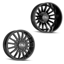 22x8.25 Cali Summit 9110d Gloss Black Forddodge Dually Wheels 8x200 Set Of 6