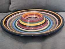 Havana Tabletops Unlimited Chip & Dip Bowl Hand Painted Collection 13"