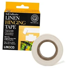  Self-Adhesive Linen Hinging Tape, 1.25 Inch x 35 Feet, Neutral pH Acrylic 