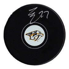 Luke Evangelista autographed signed puck NHL Nashville Predators JSA COA