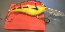 Rapala crankbait red yellow fish pattern plastic lure 15 ft custom painted 