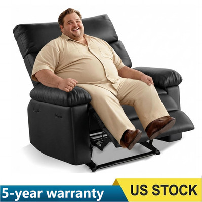 Oversized Manual Recliner Chair, Massage Rocking Chair, 360° Swivel for Adults