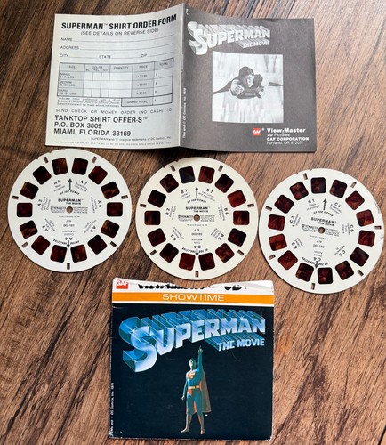 Vintage ViewMaster SUPERMAN THE MOVIE Hero J78 002-181 002-182 002-183 Set of 3
