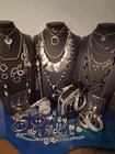 50 Pc Vtg-Now Silvertone Boho Estate Costume Jewelry Wear/Resell/Craft 2.5# LT60