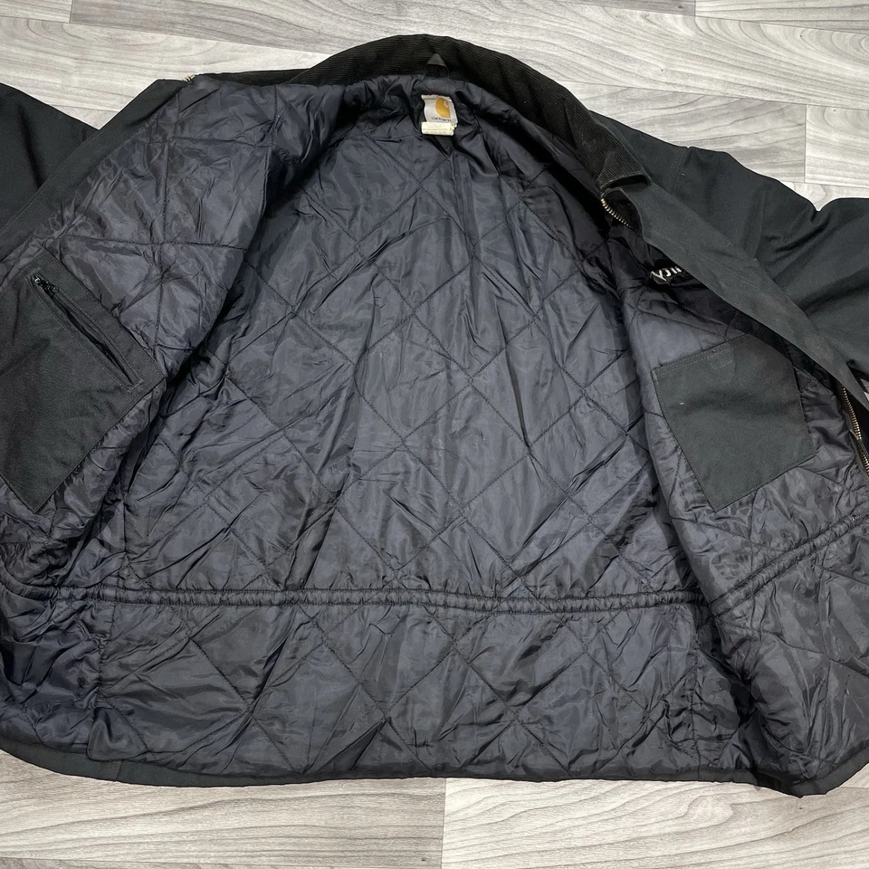 Casaco de trabalho Carhartt C55 BLK forrado com colcha masculino 2XL preto lona jaqueta de trabalho Xfinity - Imagem 3 de 4
