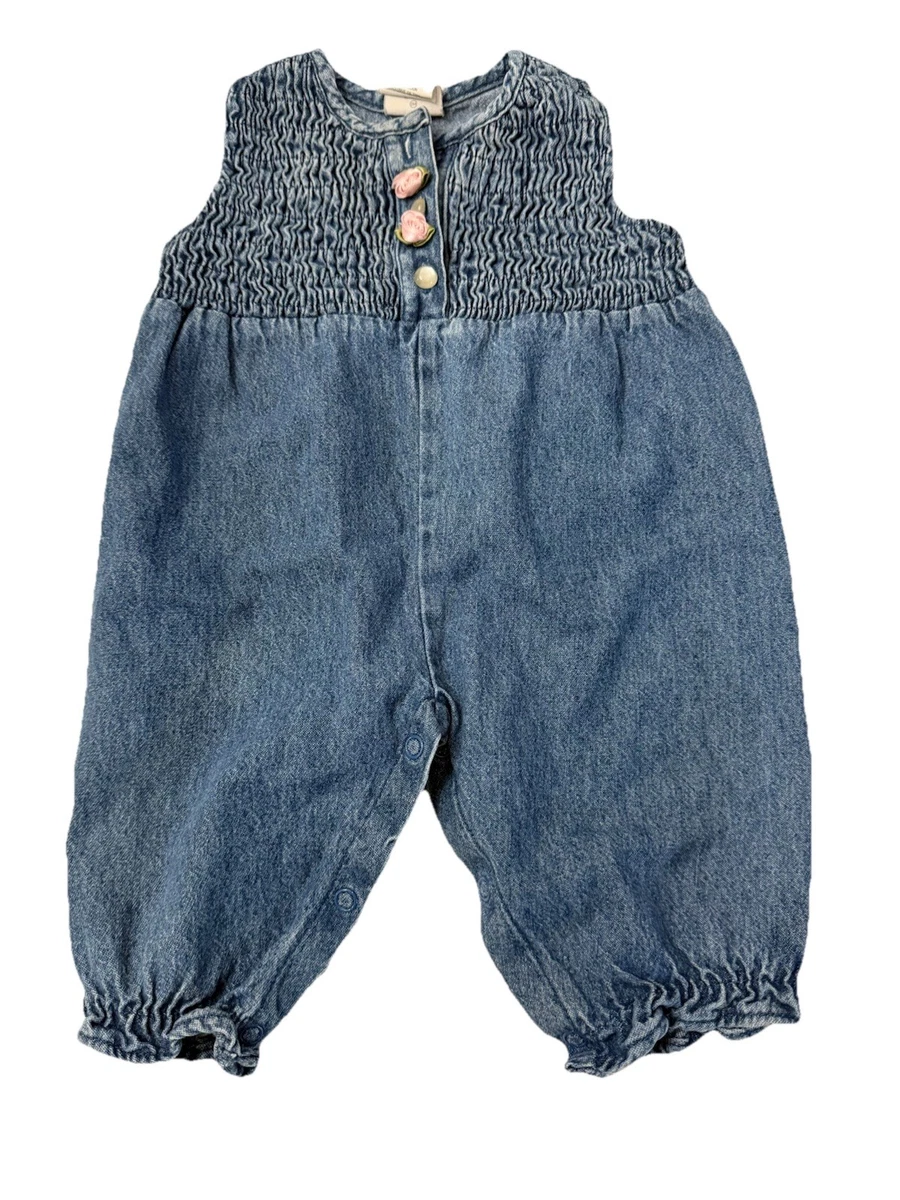 Baby Toddler Children Boys Girls Denim Jumpsuit Dungarees Jeans Trousers Player Romper Playsuit Vintage - Classic Blue Jeans Size 80-104, Classic Dark Blue Jeans, 92 - View #6