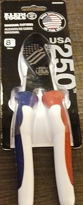 Klein Tools 250th Anniversary 8 in Diagonal Cutting Pliers, Red White Blue