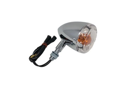 Indicator HD style with E approval 12V21W white lens yellow lamp M8 (1 piece)