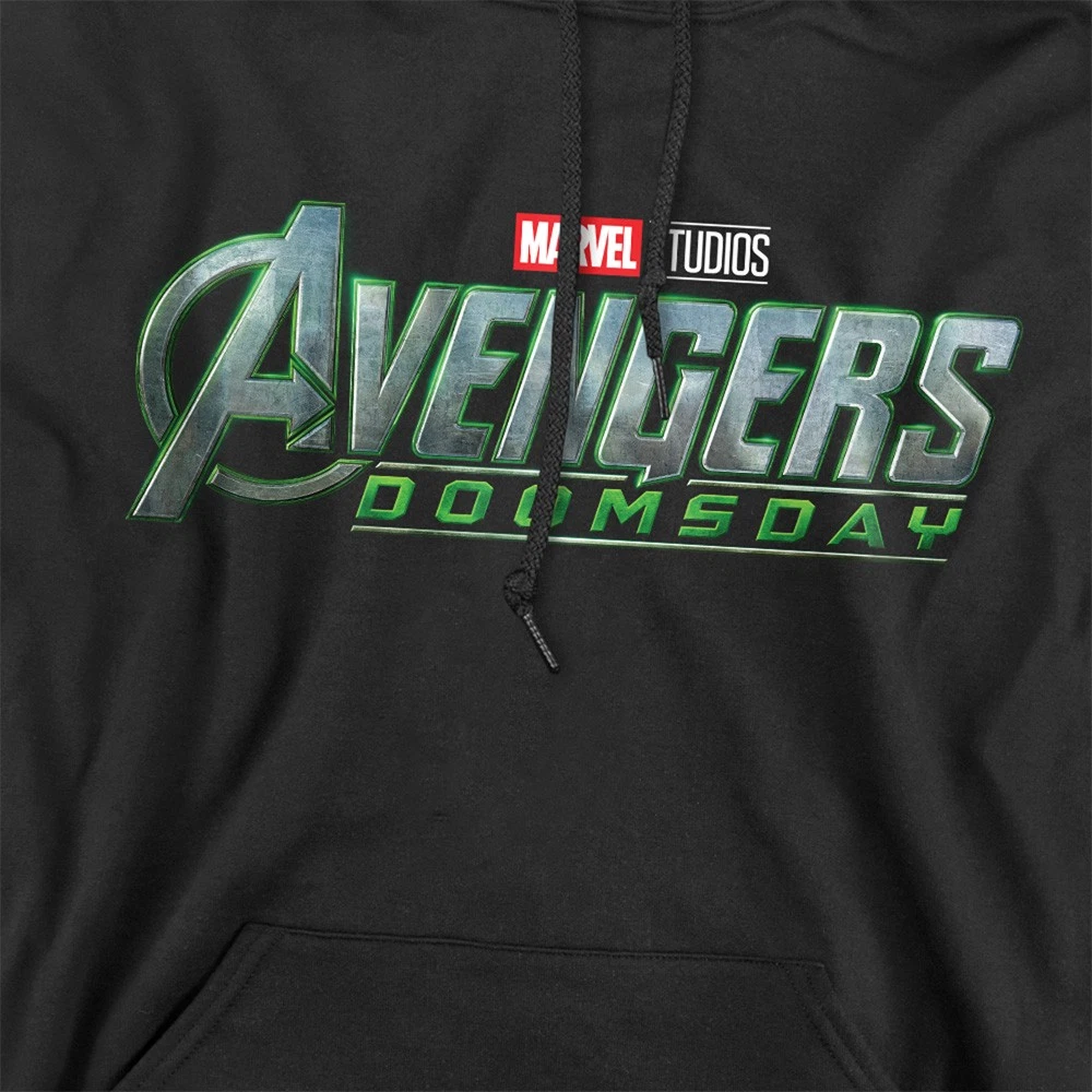 Sudadera con Capucha Unisex Marvel Avengers Doomsday Logo S-2XL, Negra