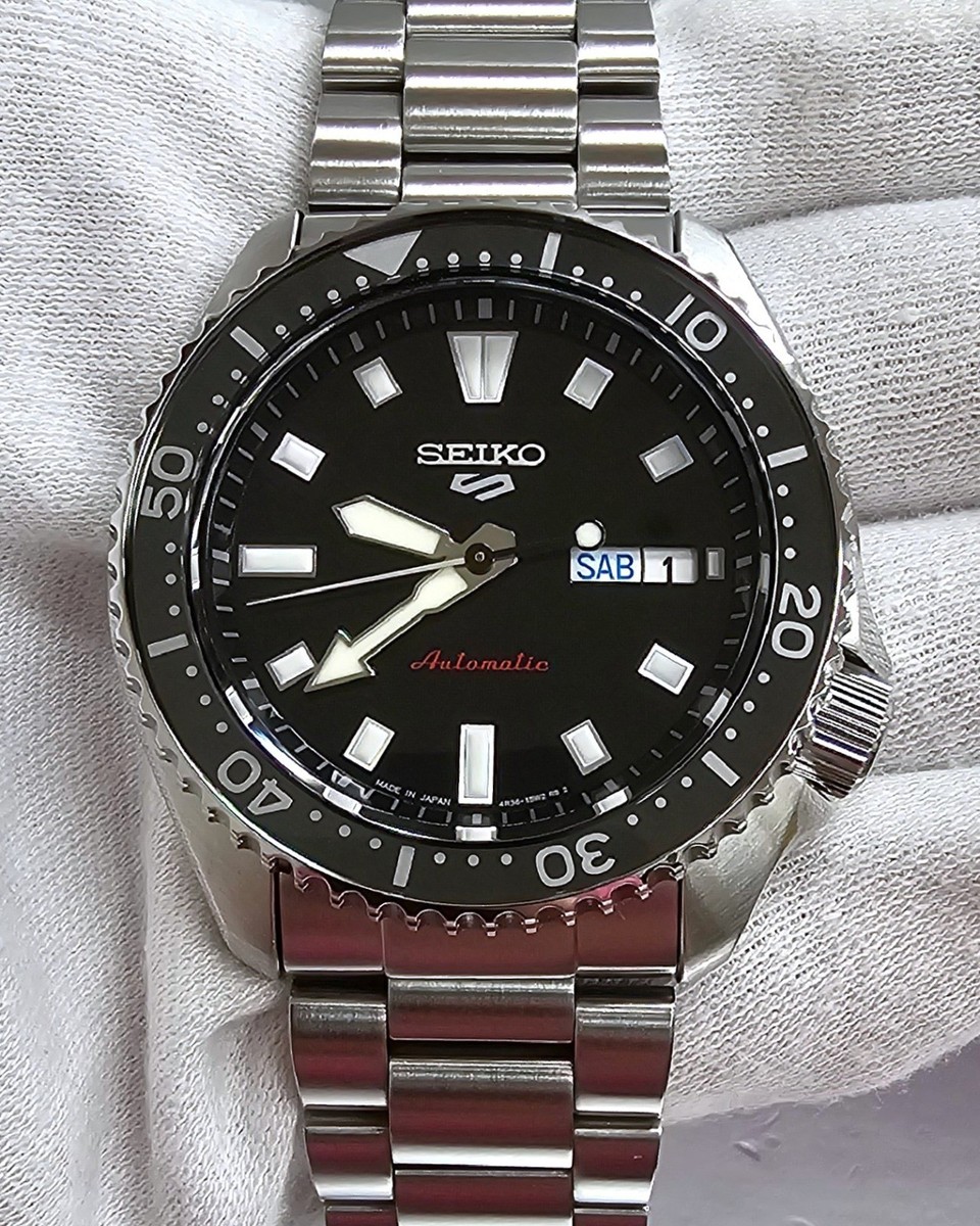 スポーツ SSK Seiko 5 Sports SKX Automatic 42.5mm Black Dial SS Men's Watch