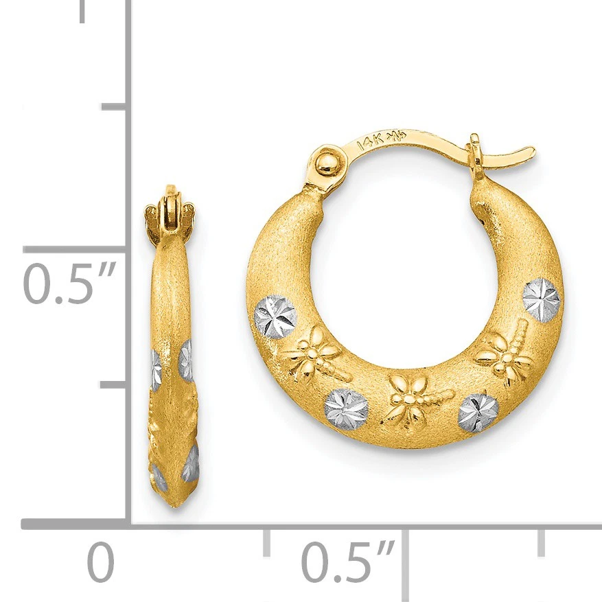 Pendientes de aro 14K Madi K con rodio SE2421 Foto 4 de 4