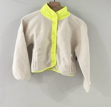 Old Navy Girl s Sherpa Jacket Beige Yellow Size Medium 8 NEW