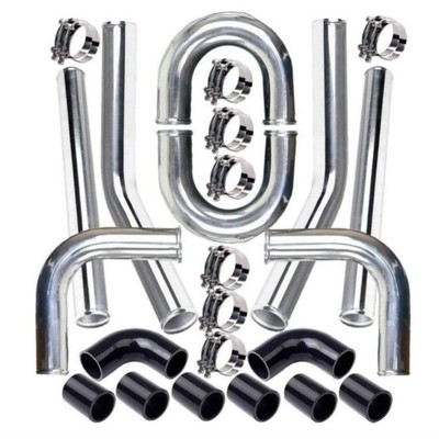 MOOSUN Universal 3'' Inch Aluminum Intercooler Piping U-Pipe Kit with Coupler New
