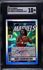 2024-25 Donruss Bub Carrington Net Marvels Auto /99 SGC 10