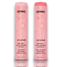 Amika Mirrorball High Shine+Protect Antioxidant Shampoo & Conditioner 9.2 oz Duo
