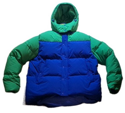 Zara x Ader Error Oversized Puffer Jacket Blue Green Yellow Colorblock Men's Med