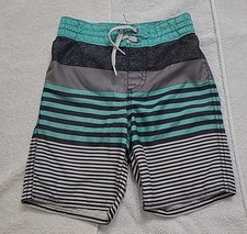 Old Navy Little Boys Size XS 5 Striped One Piece Swim Shorts Draw String