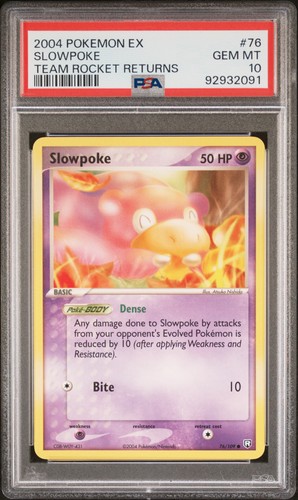 Slowpoke graded PSA 10 for sale on eBay