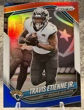 2025 Panini Prizm Travis Etienne Jr. Red, White & Blue Prizm #68 Jaguars
