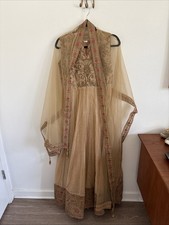 Anarkali Gown And Dupatta Anarkali Kurta Set Size Medium Floral Embroidered