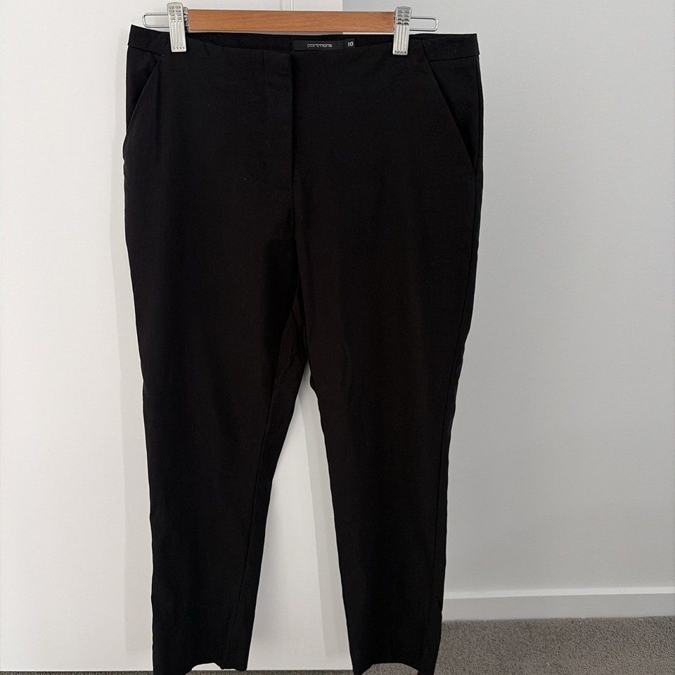 Portmans Tailored Black Pants Size 10