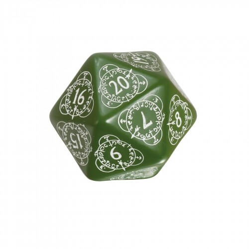 Card Game - Level Counter - 1 Piece - W20 - Green And White - Picture 1 of 1