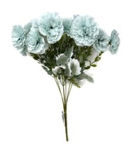 14 Head Artificial Carnation Flower Bush - Colour Choice - Wedding/Home Displays