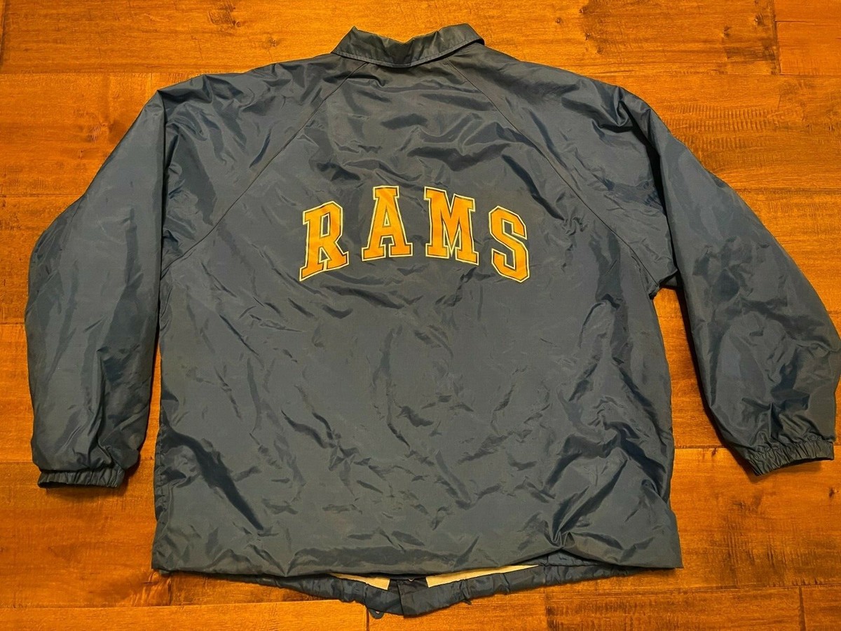 RAMS Logo 7 ナイロンジャケット Vintage STL/LA Rams NFL Football Logo7 Snap Button Nylon