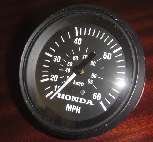 # 942888 NEW Universal Honda 60 MPH Speedometer Black Gauge FREE SHIP! - Foto 2 di 4