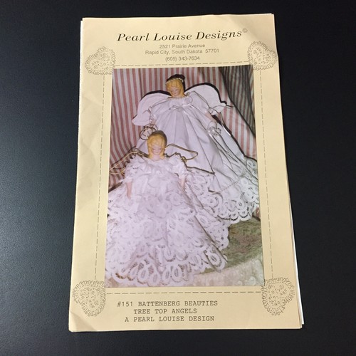 Pearl Louise Designs #151 Battenberg Beauties Christmas Tree Top Angels NOS - Picture 1 of 7