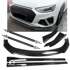 Glossy Black Front Bumper Lip Body Kit Spoiler Splitter For AUDI A3 A4 A5 A6 B6